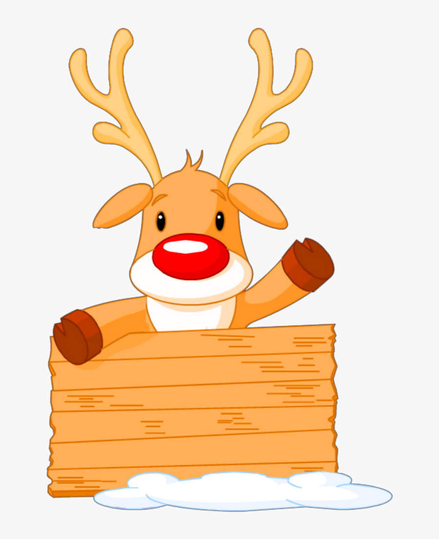 #ftestickers #christmas #reindeer #rudolph #cute - Cute Rudolph The Red Nosed, Transparent Clipart