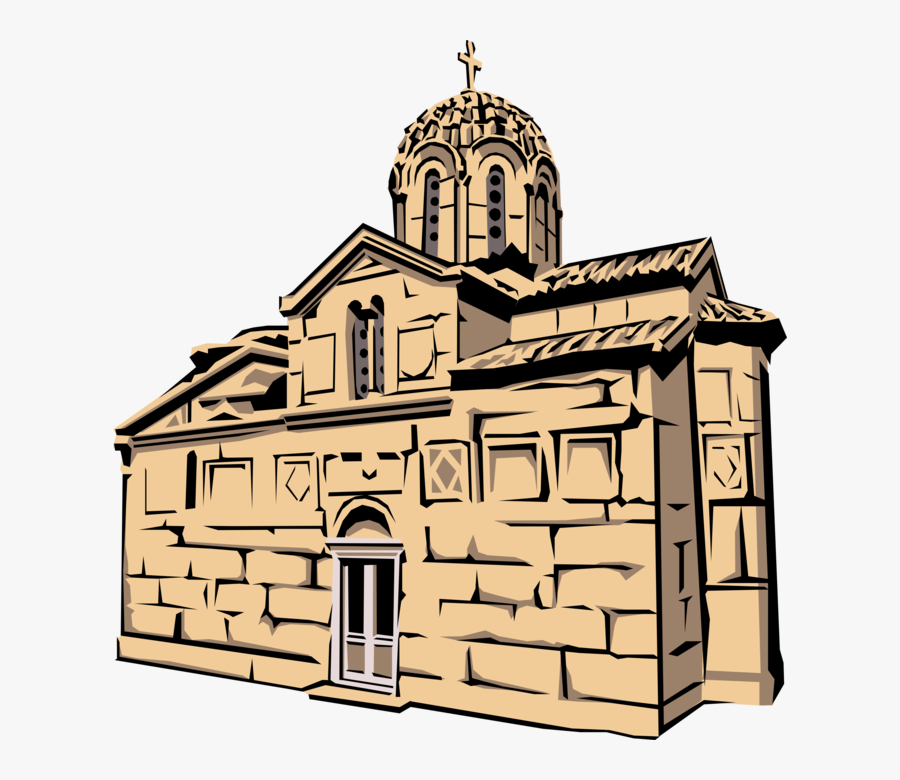 Vector Illustration Of Greek Christian Orthodox Church - Greek Orthodox Church Clipart, Transparent Clipart