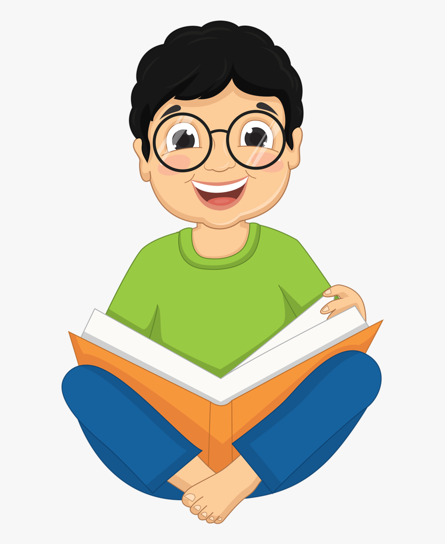 Portrait Clipart Random Person - Student Reading Book Png, Transparent Clipart