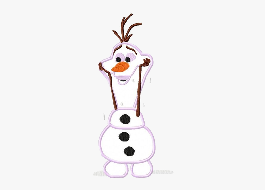 Olaf Melting Clipart Transparent Png - Appliqué, Transparent Clipart