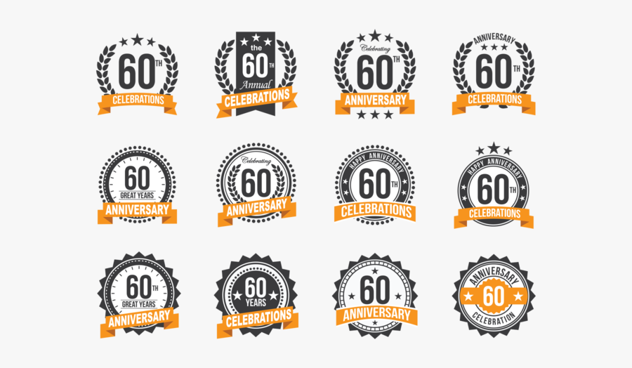 60 Anniversary Png, Transparent Clipart