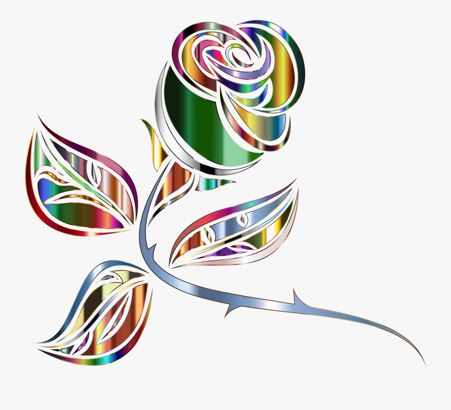 Banner Free Library Stylized Rose Minus Background - Clip Art, Transparent Clipart