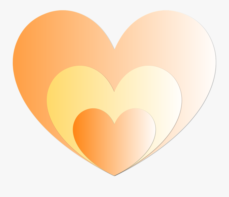Transparent Orange Heart Png - Heart, Transparent Clipart