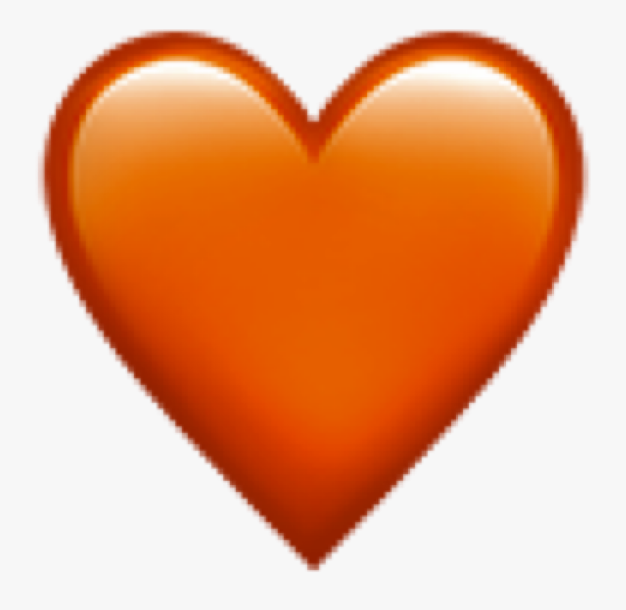 #orange #heart #followforfollow #iphone #iphoneemoji - Heart, Transparent Clipart