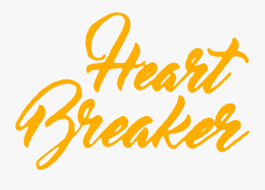 #orange #heart #heartbreaker #orangetext #text #sticker - Calligraphy, Transparent Clipart