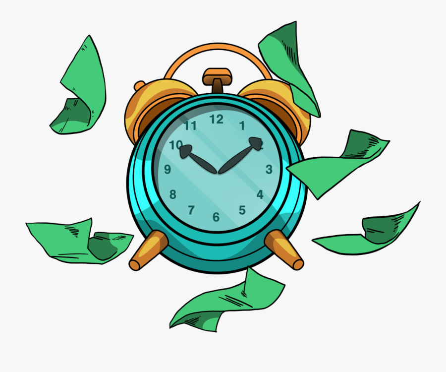 Cartoon Time And Money, Transparent Clipart