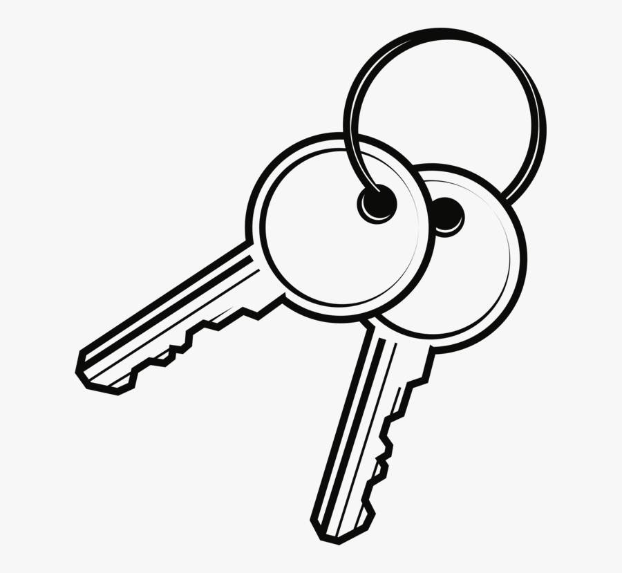 Line Art,key,lock And Key - Clip Art Of Keys, Transparent Clipart