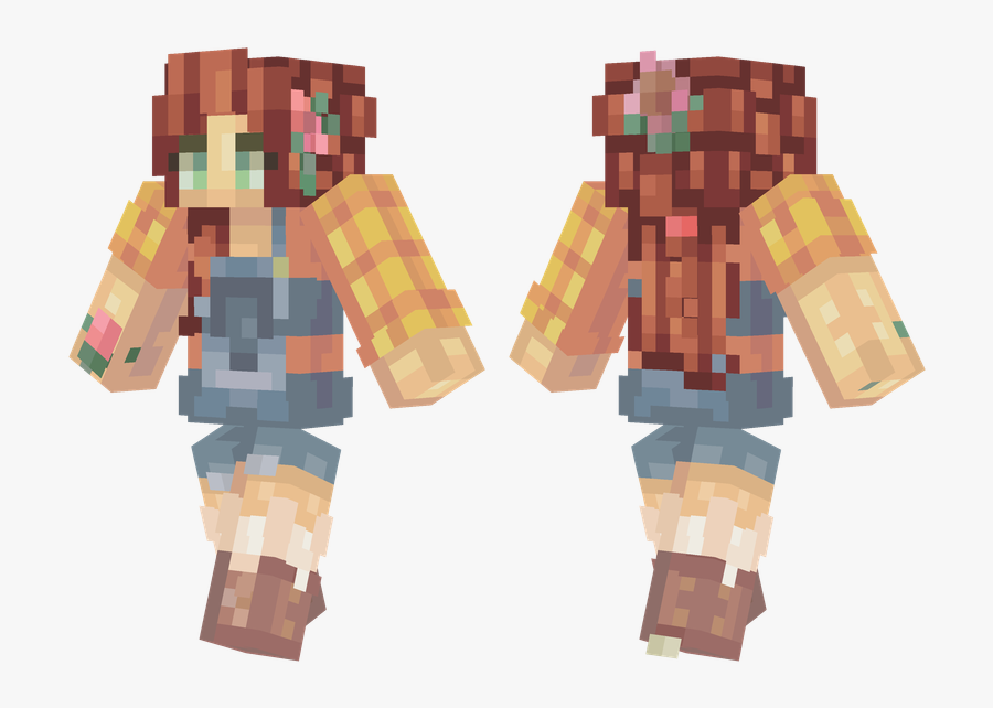 Transparent Female Farmer Clipart - Minecraft Arnold Schwarzenegger Skin, Transparent Clipart