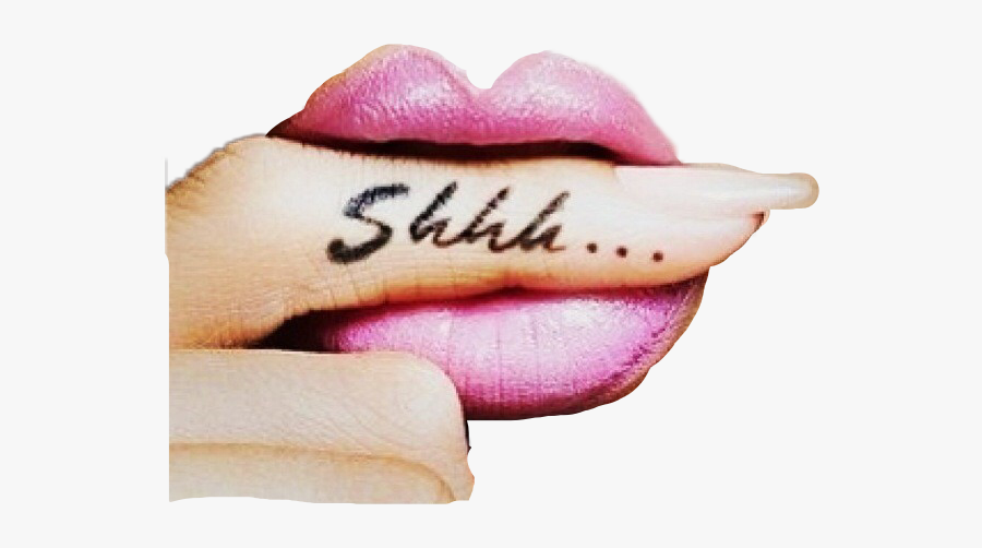 #shh #shhsticker #lips #tattoo #remixit #mystickers - Imagenes De Shhhh, Transparent Clipart