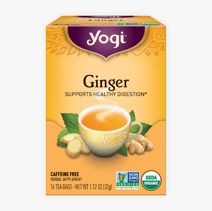 Yogi Ginger Tea, Transparent Clipart