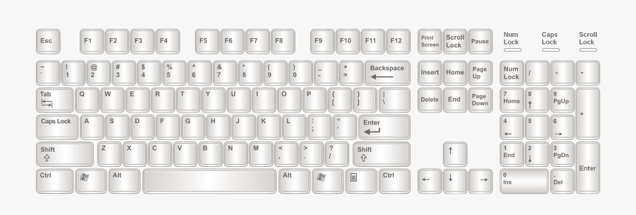 Png Keyboard Keys - Keyboard Keys, Transparent Clipart