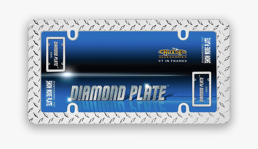 Diamond Plate License Plate - Computer Data Storage, Transparent Clipart