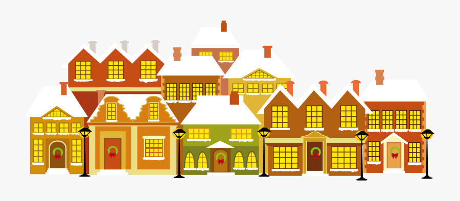 Cartoon House Christmas - Christmas House Background Clipart, Transparent Clipart