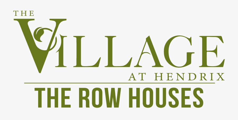 The Row Houses At Hendrix Village - Calligraphy, Transparent Clipart