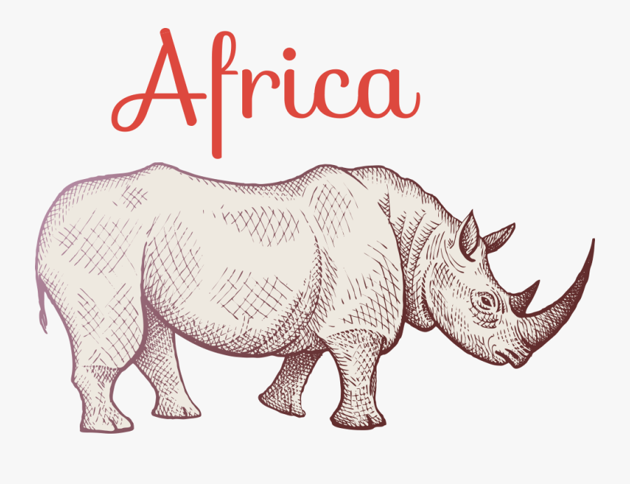 Rhino Clipart Africa - Vector Graphics, Transparent Clipart