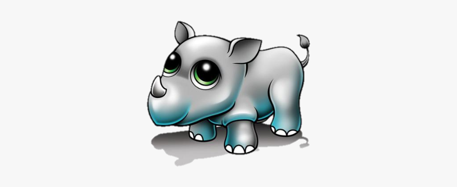 #cute #animals #rhino - Tattoo Animals Cute, Transparent Clipart