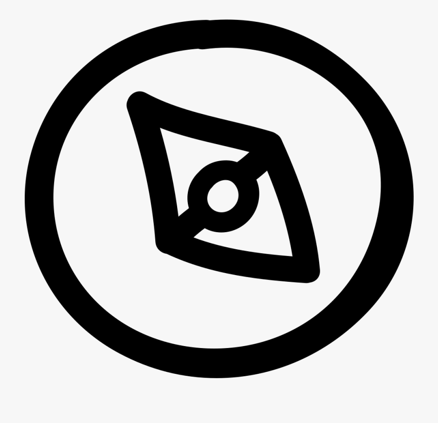 Compass Hand Drawn Circular Tool Outline - Icon 2, Transparent Clipart