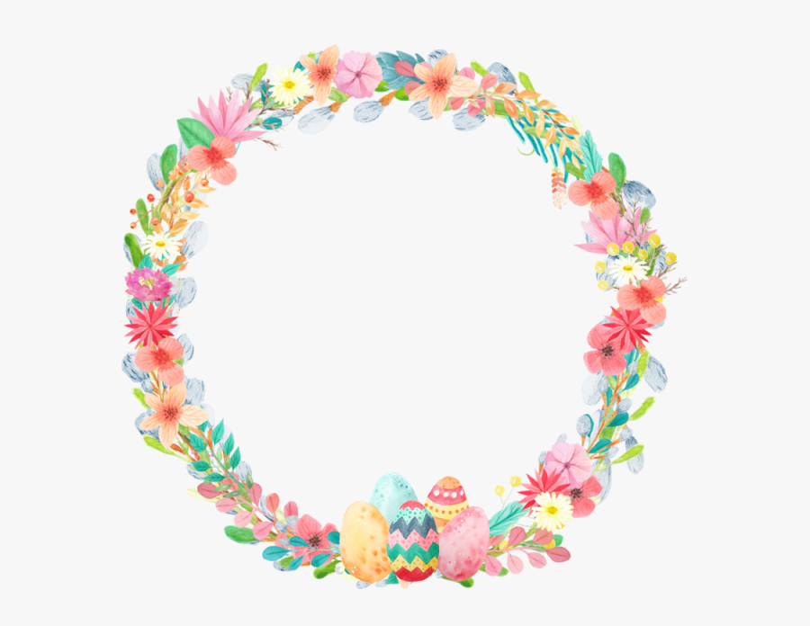 Transparent Flower Wreath Clipart - 2019 Easter Transparent Png, Transparent Clipart
