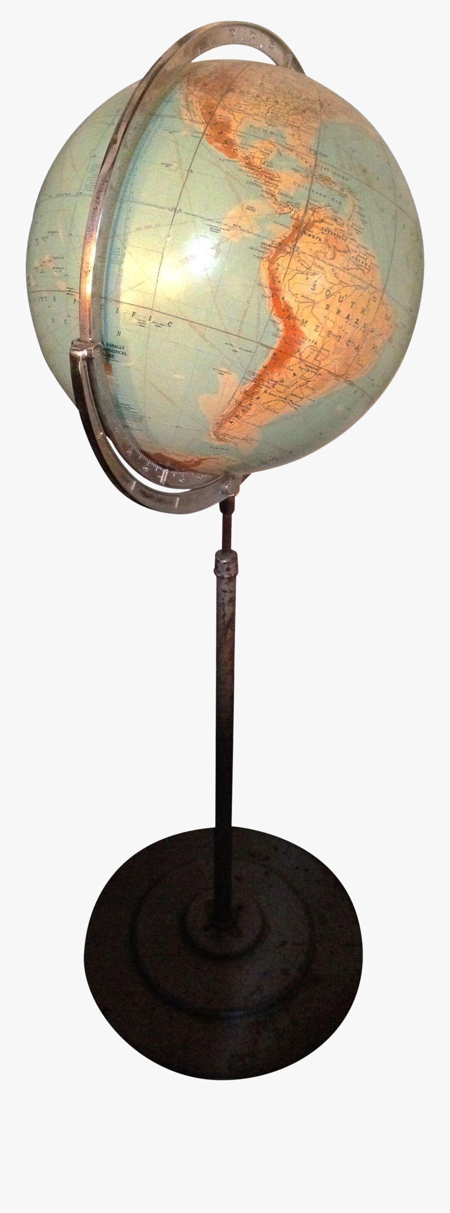 Vintage Globe On Pedestal Chairish - Atlas, Transparent Clipart