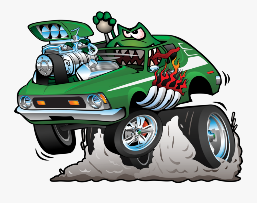 Hot Rod Cartoon, Transparent Clipart