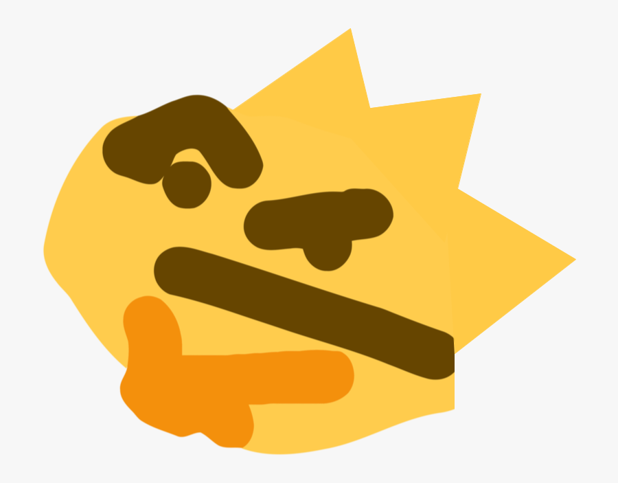 When You Realize All The Power You Have From This Miscommunication - Thinking Emoji Meme, Transparent Clipart
