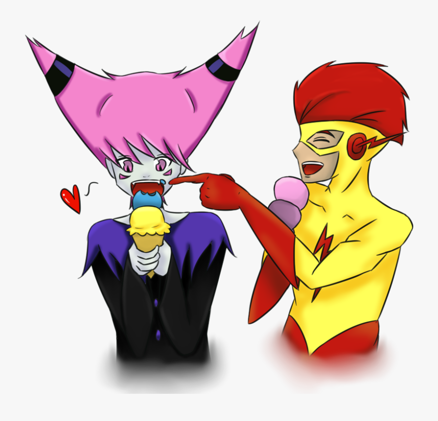 Clip Art Jovens Tits Png - Kid Flash And Jinx Chibi, Transparent Clipart