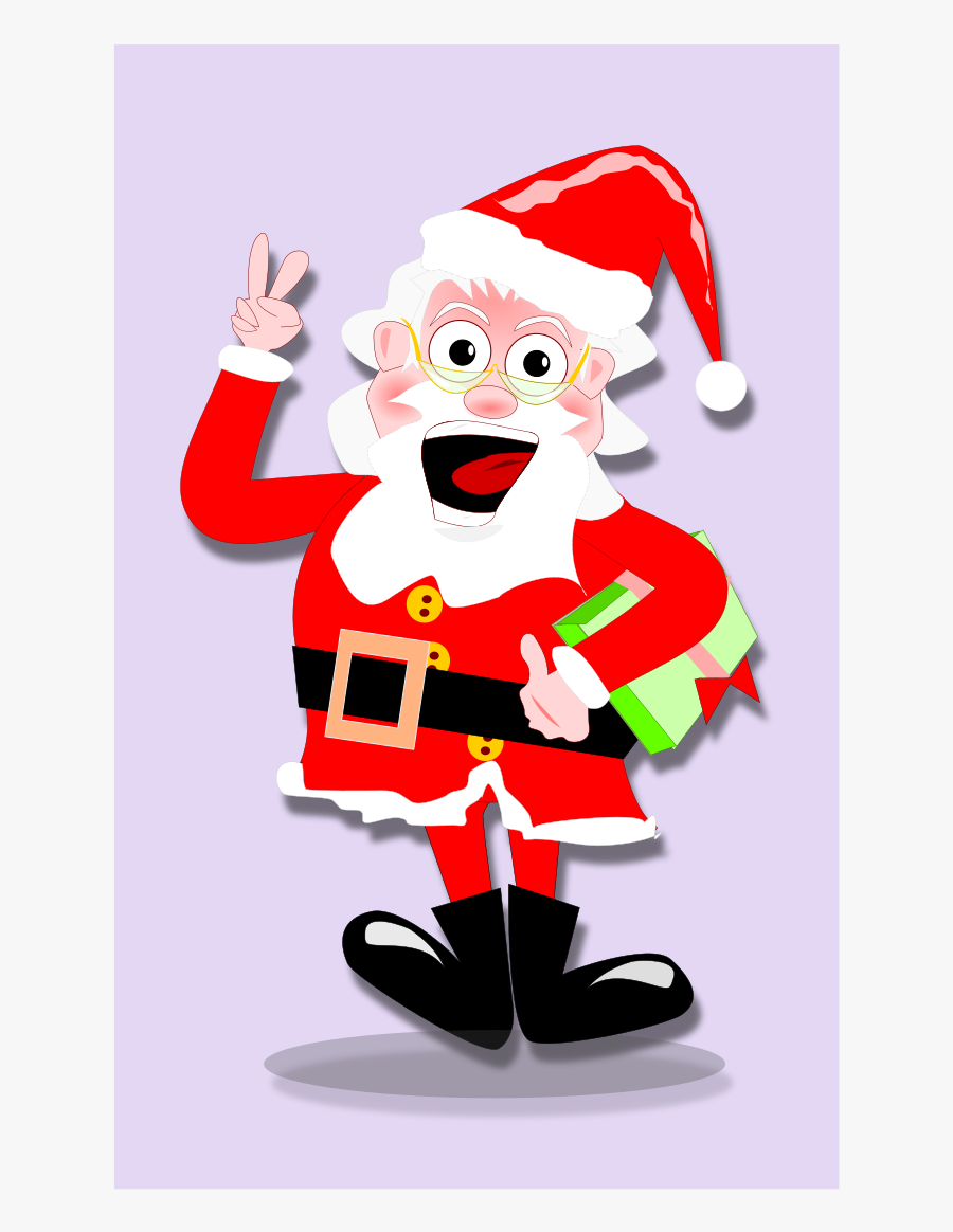 Papai Noel Chegando - Santa Claus, Transparent Clipart