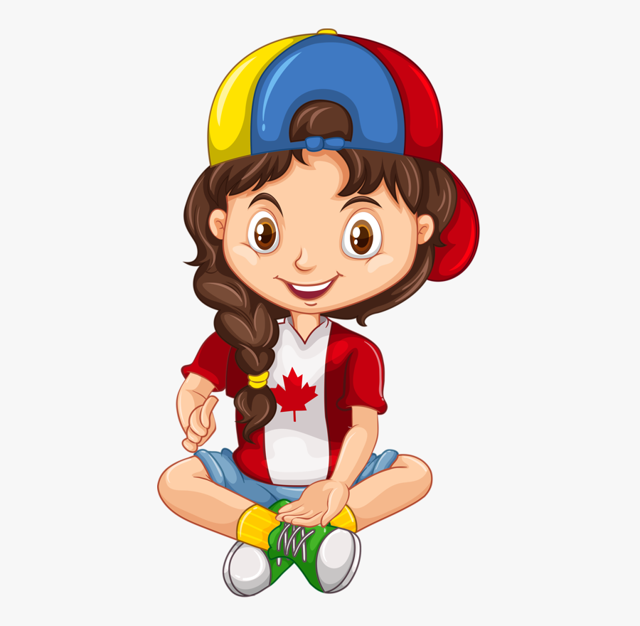 Transparent Communication Clipart - Girl Holding The Number Four, Transparent Clipart