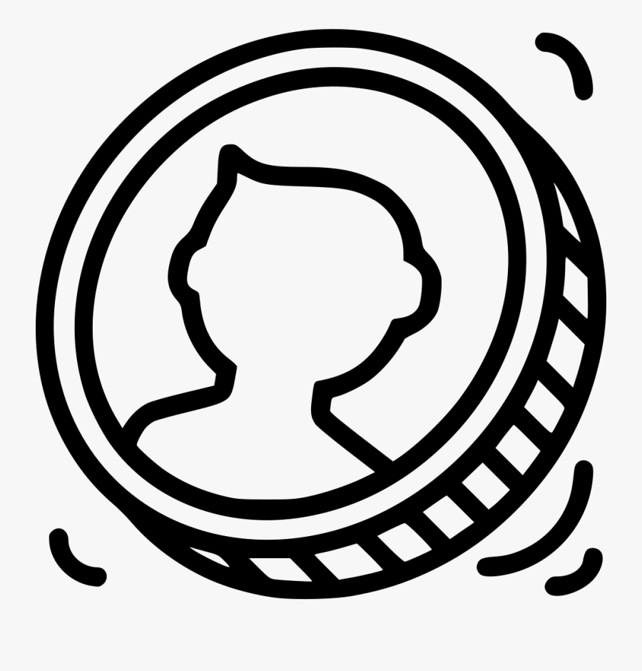 Coin Toss - Black And White Coin Toss, Transparent Clipart