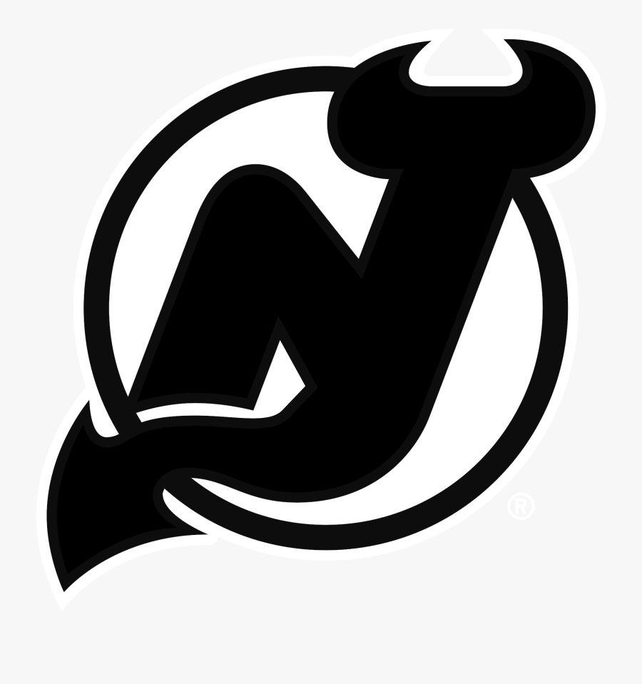 New Jersey Devils Logo Black And White, Transparent Clipart