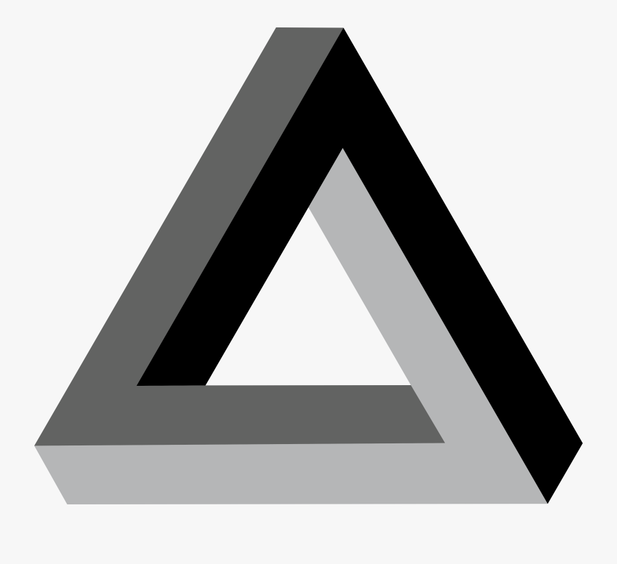 Impossible Triangle Illusion - Illusioni Percettive, Transparent Clipart