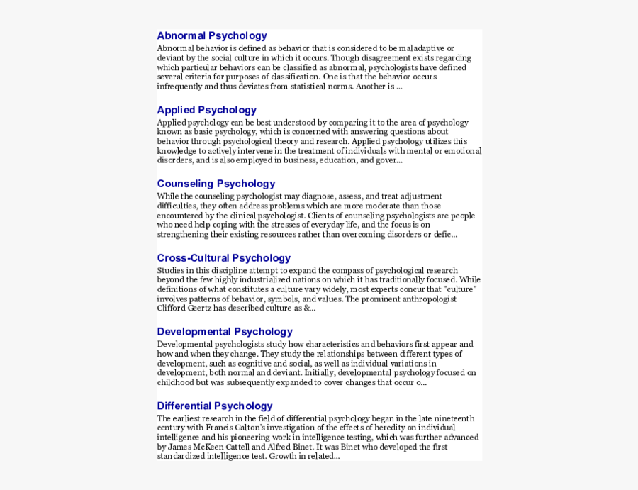 Clip Art Applied Psychology Definition - Types Of Applied Psychology, Transparent Clipart