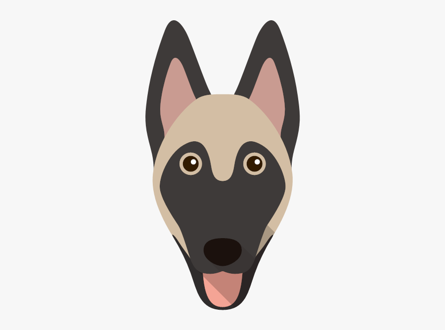 Yappicon - Cartoon Belgian Malinois Clipart, Transparent Clipart