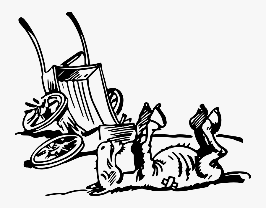 Horse And Cart Wreck - Dead Horse Cartoon, Transparent Clipart