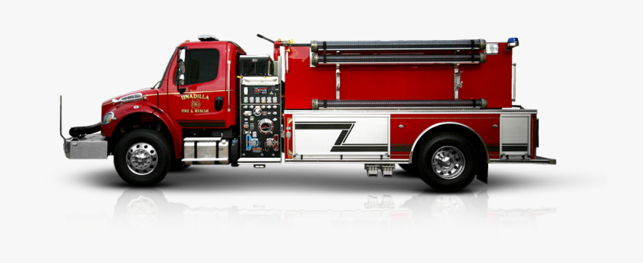Transparent Trucks Tanker - Fire Truck Side Transparent, Transparent Clipart