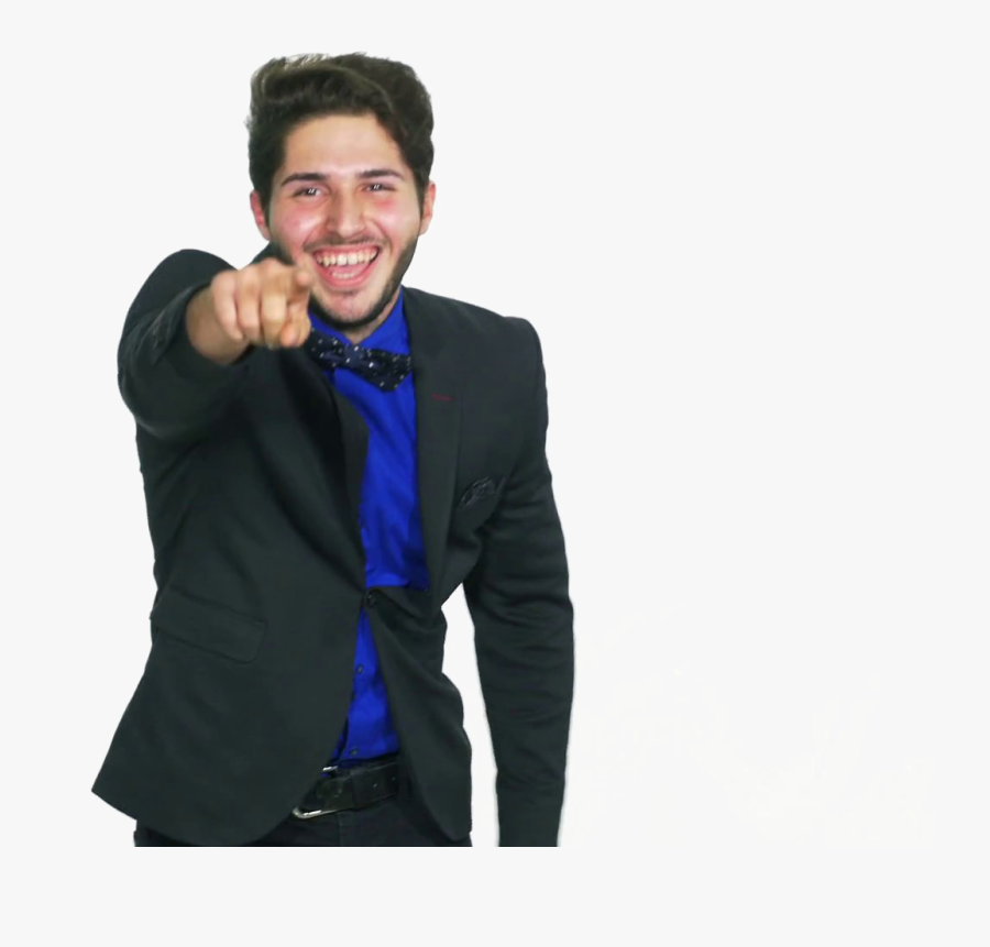 Transparent Guy Pointing Clipart - Man Pointing Finger Png, Transparent Clipart