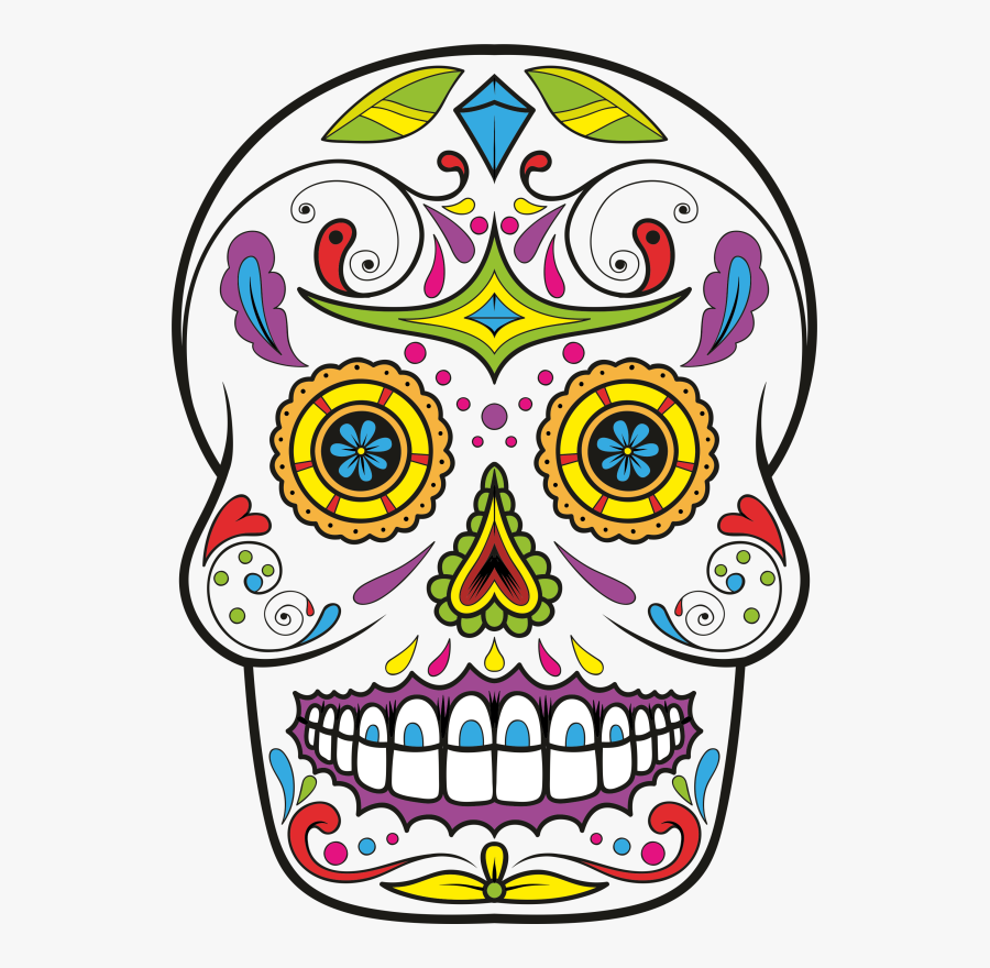 Sugar Skull Clipart Simple - Sugar Skull Clipart Png, Transparent Clipart
