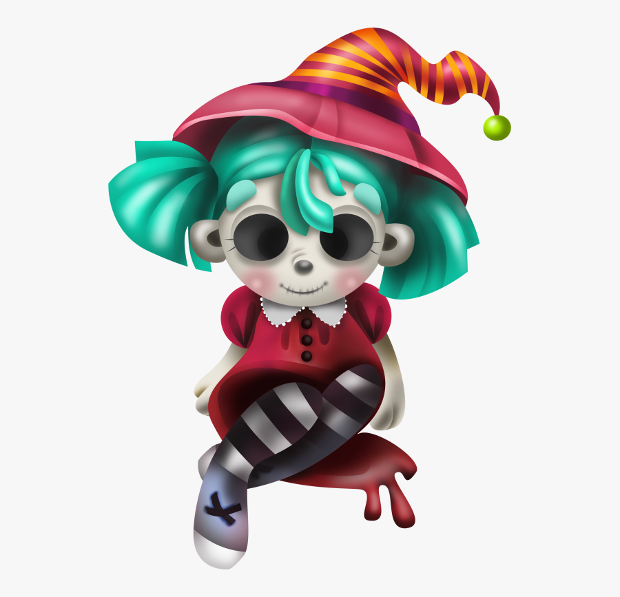 #halloween #cute #doll #skull #sugarskull #colorful - Cartoon, Transparent Clipart
