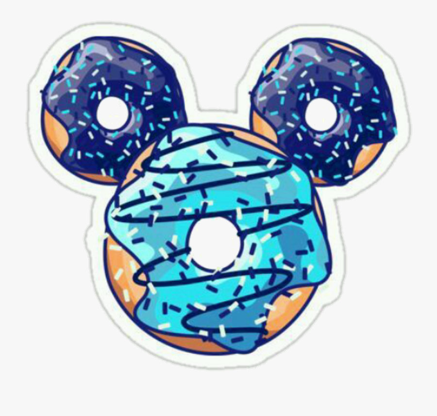 Mickey Disney Food Yummy Sweet Stickers Sticker Tumblr - Disney Donut Clipart, Transparent Clipart