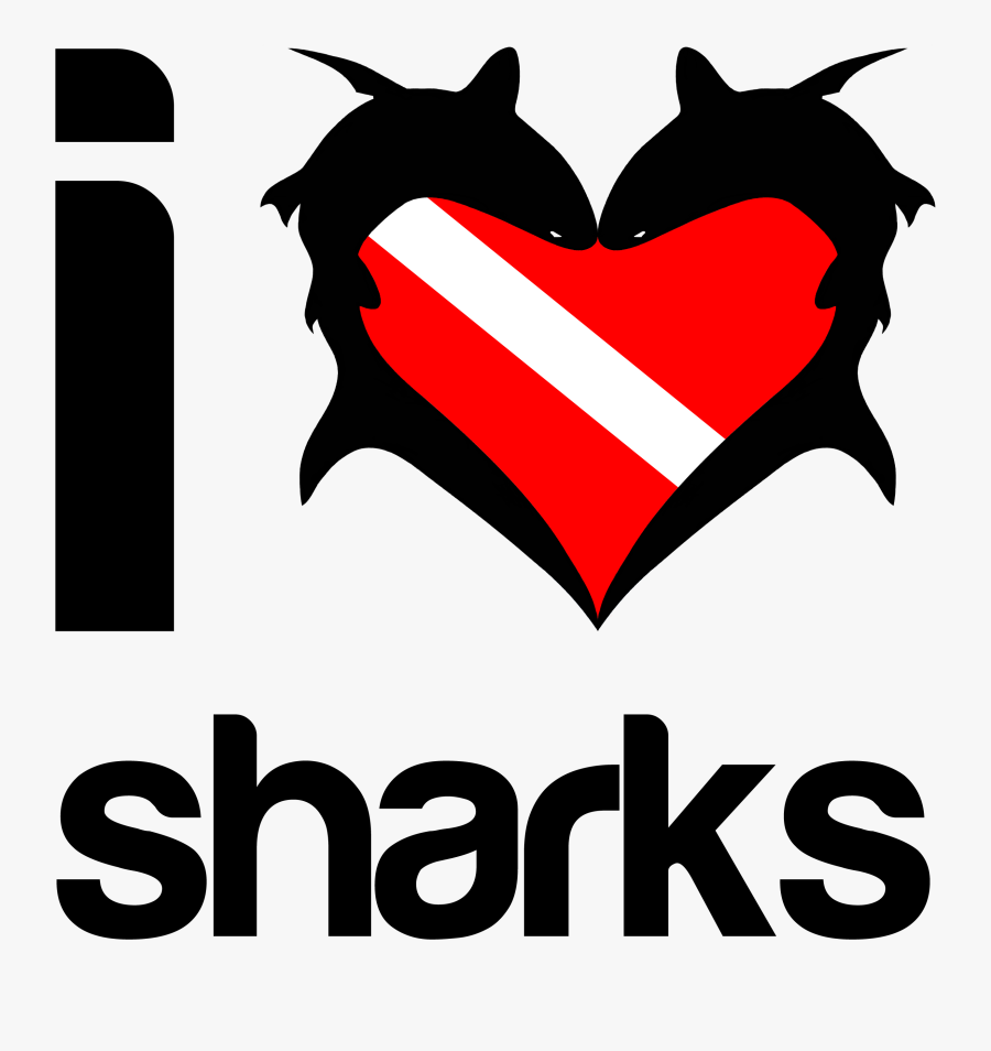 I Love Sharks T-shirt Design Clipart , Png Download - British Red Cross Png, Transparent Clipart