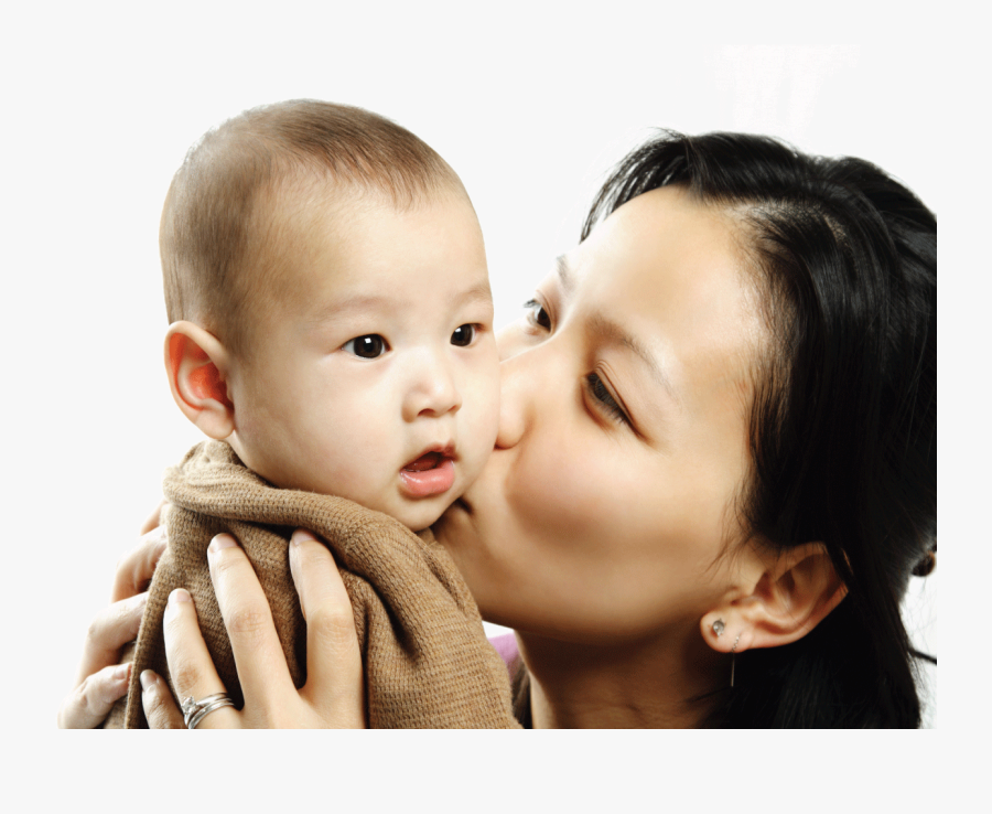 Clip Art Asian Mom And Son - Asian Mum And Baby, Transparent Clipart