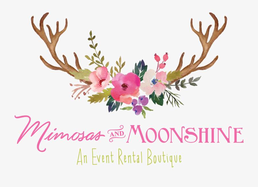 Deer Antlers With Flowers Clipart, Transparent Clipart