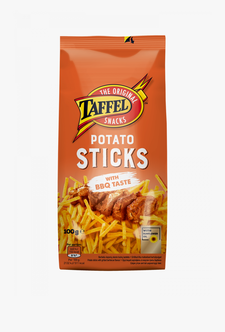 Potato Sticks With Meat, Parmesan & Chili Flavour - Potato Sticks Taffel, Transparent Clipart