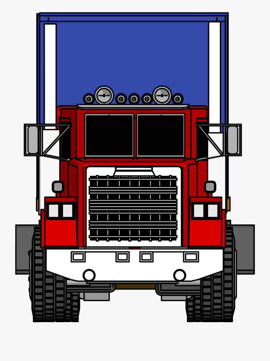 Front Of A Big Truck Clipart , Png Download - Truck Front View Png, Transparent Clipart