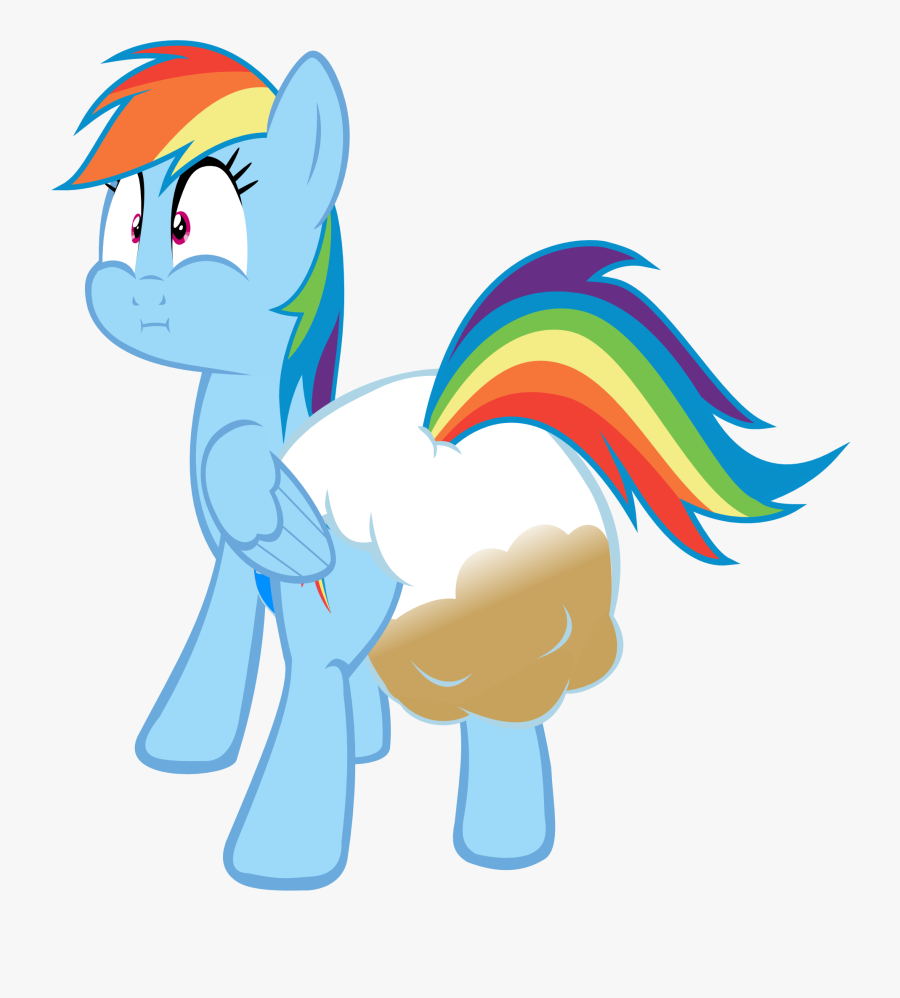 Transparent Poopy Diaper Clipart - Rainbow Dash My Little Pony Poop, Transparent Clipart