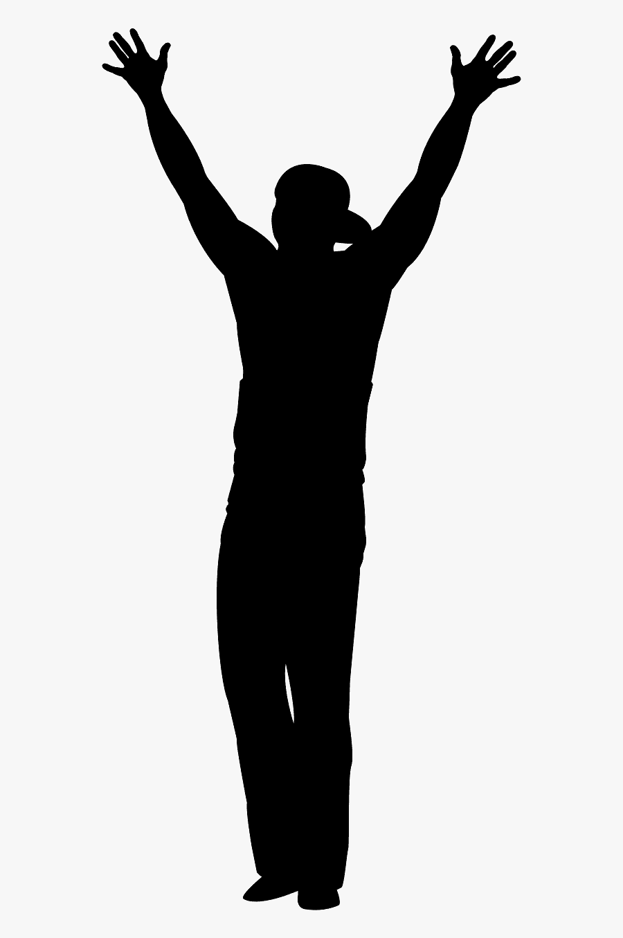 Silhueta Maos Para Cima, Transparent Clipart