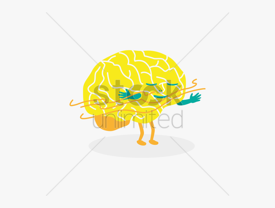 Brain Character Stock Vector - Illustration, Transparent Clipart