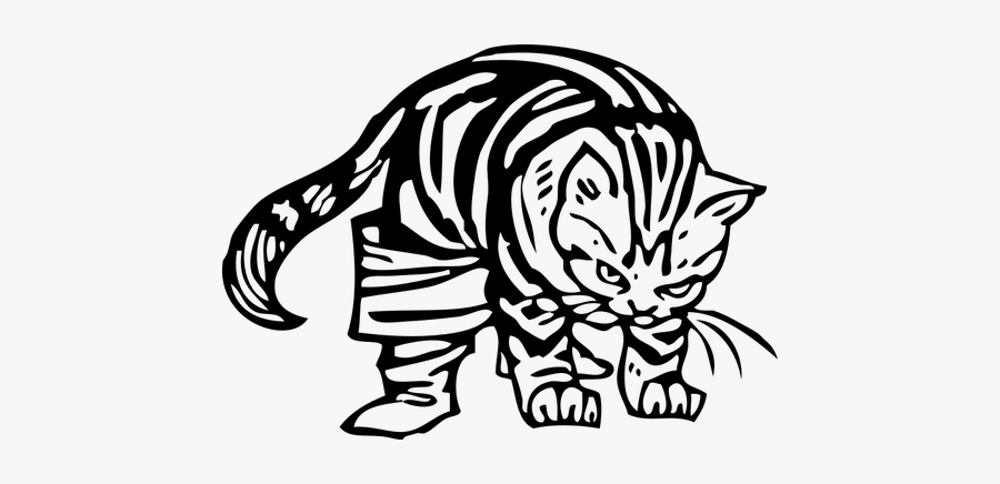 Strippy Kitten - Puss In Boots Drawing, Transparent Clipart