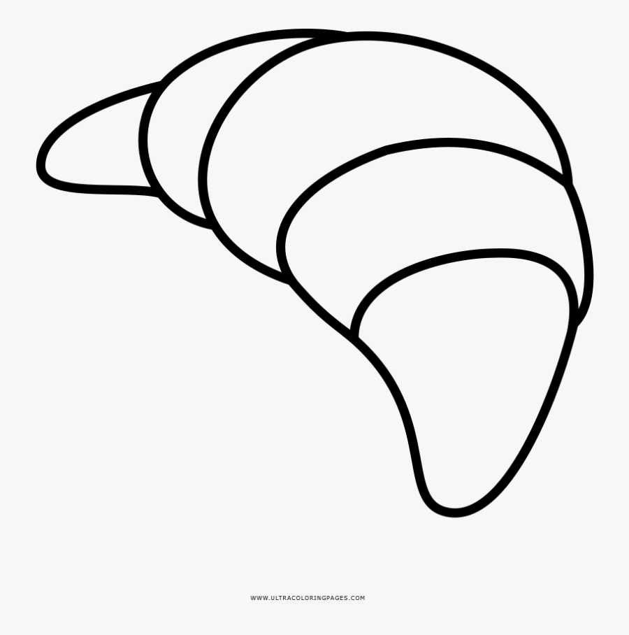 Croissant Coloring Book Bread - Bread Clipart Black And White, Transparent Clipart
