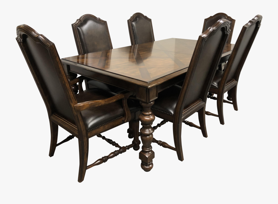 Bernhardt Normandie Manor Dining Table Six Chairs Clipart - Dining Table Six Chairs Png, Transparent Clipart